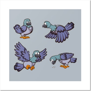 Cartoon Pigeons Posters and Art